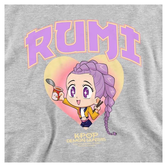 K-Pop Demon Hunters - "Huntrix" Hoodie zum Überziehen für Kinder (Grau meliert) - Image 3