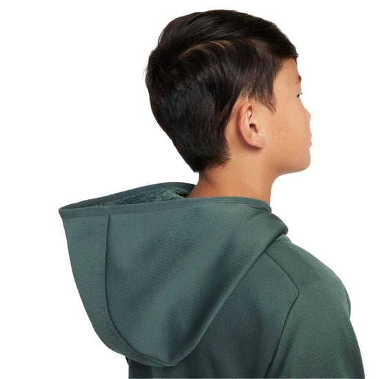 Nike - "Therma Fit" Hoodie mit durchgehendem Reißverschluss für Kinder, Langärmlig (Graugrün) - Image 5