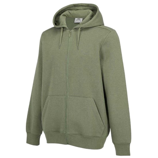 Slazenger - Hoodie mit durchgehendem Reißverschluss für Herren, Polyester-Baumwollmischgewebe (Khaki) - Image 3