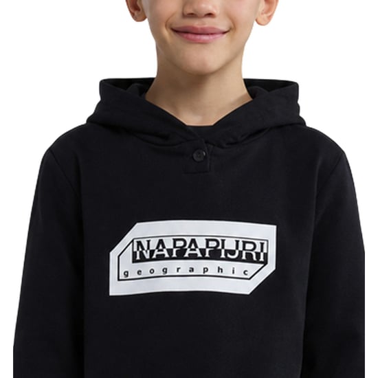 Napapijri - "Kitik" Kapuze mit Kordelzug für Kinder (Schwarz) - Image 4