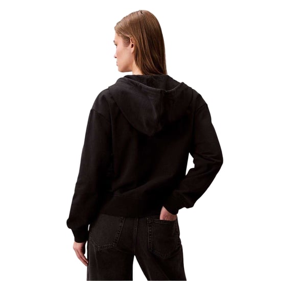 Calvin Klein - Hoodie mit durchgehendem Reißverschluss für Damen (Schwarz) - Image 3