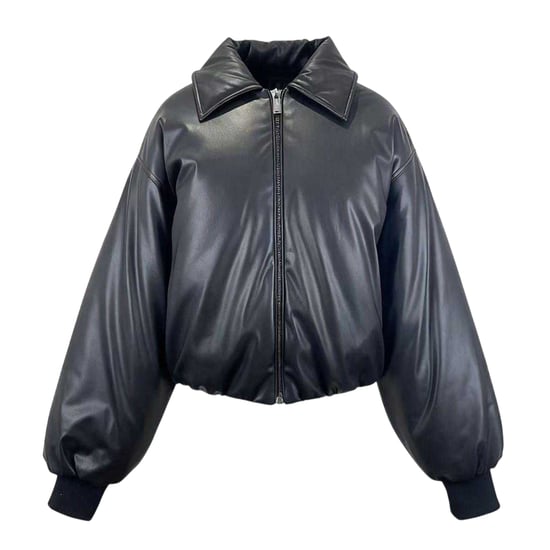 Kangol - Bomberjacke für Damen, Gerippter Ärmelaufschlag (Schwarz) - Image 1