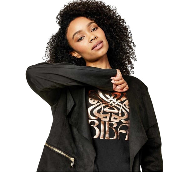Biba - Wasserfall-Jacke für Damen, Mit Reißverschluss, Suedette Wildlederimitat (Schwarz) - Image 4