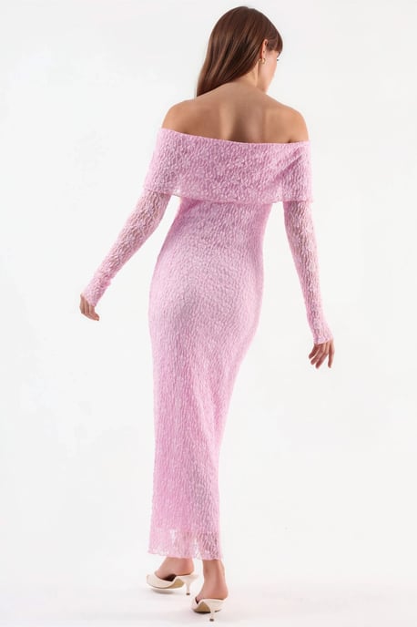 Trägerloses Jacquard Bodycon Midi-Kleid - Image 3