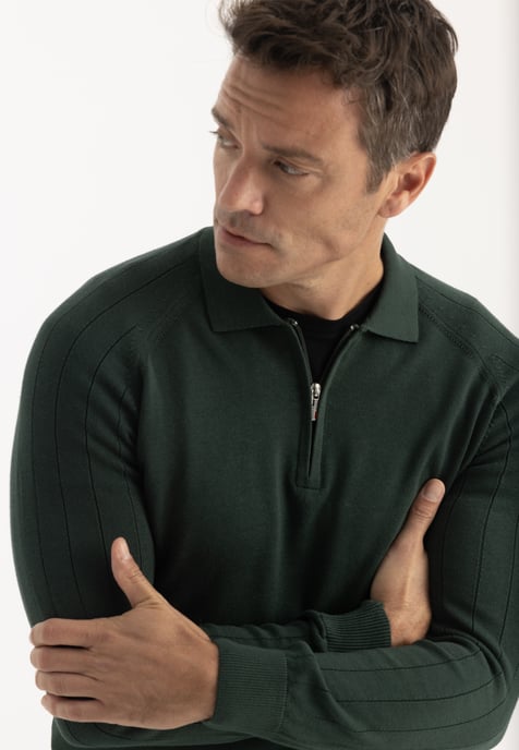 Pullover Pullover Mit Polokragen Und Reißverschluss - Image 3