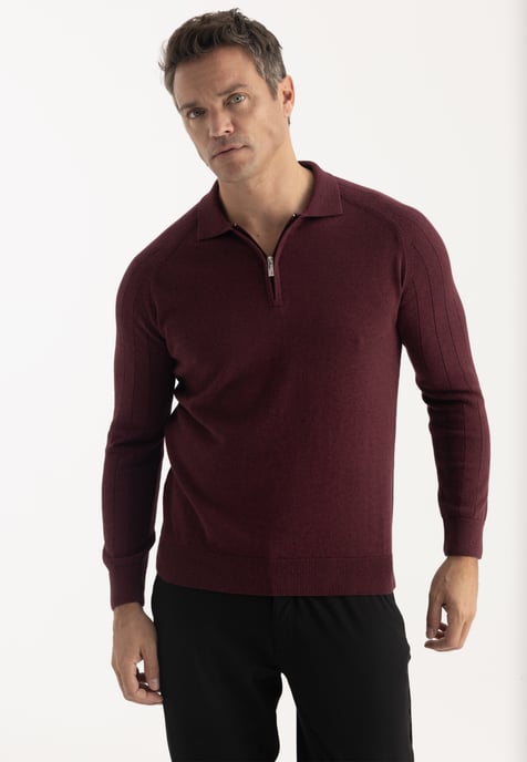 Pullover Pullover Mit Polokragen Und Reißverschluss - Image 1