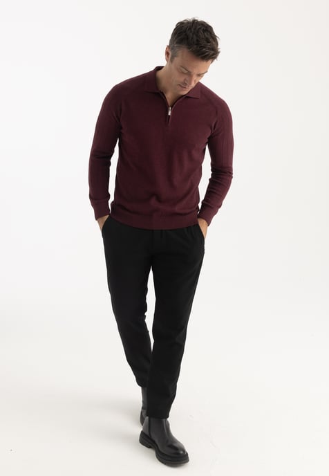 Pullover Pullover Mit Polokragen Und Reißverschluss - Image 2
