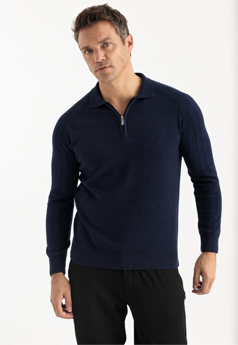Pullover Pullover Mit Polokragen Und Reißverschluss - Image 1