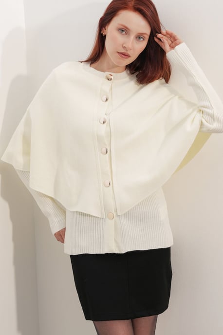 Rippstrukturierter Langarm-Button-Up-Cardigan - Image 3