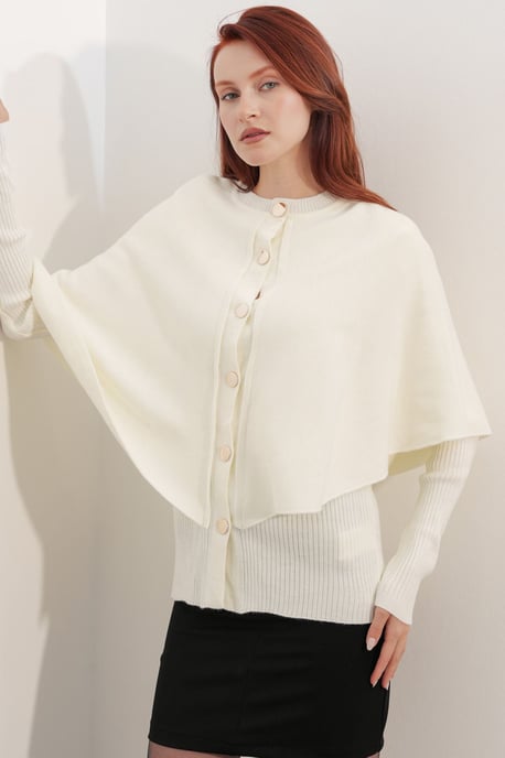 Rippstrukturierter Langarm-Button-Up-Cardigan - Image 4