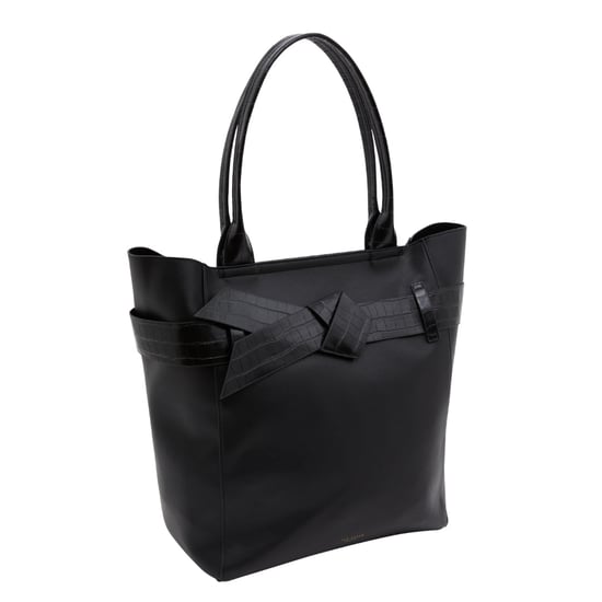 Schwarze Tragetasche Von Ted Baker Mit Krokodil-effekt Und Schleife - Image 3