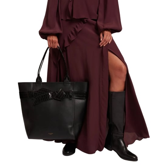 Schwarze Tragetasche Von Ted Baker Mit Krokodil-effekt Und Schleife - Image 6
