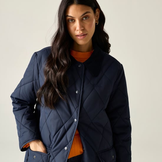 Regatta - "Orla Kiely" Jacke für Damen, Midi-Länge (Marine) - Image 4