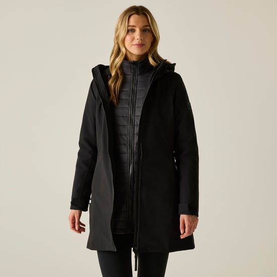 Regatta - "Denbury" Jacke für Damen, 3 in 1 (Schwarz/Asche) - Image 2