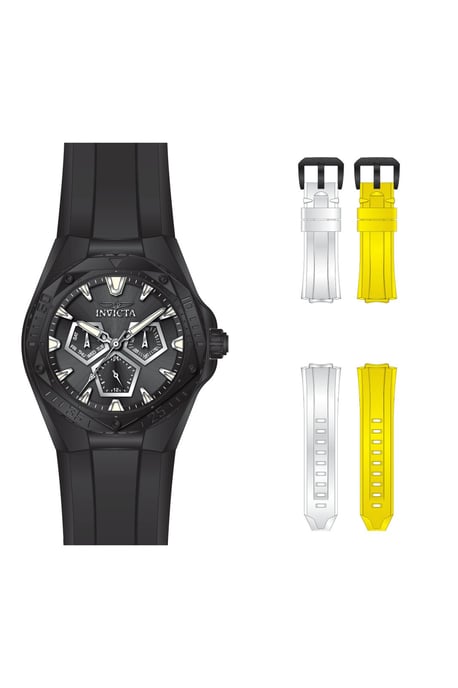 Invicta Speedway 51133 Herrenuhr - Quarzwerk - Edelstahl mit schwarzem Zifferblatt - 45 mm - Mit extra Armbändern - Image 2