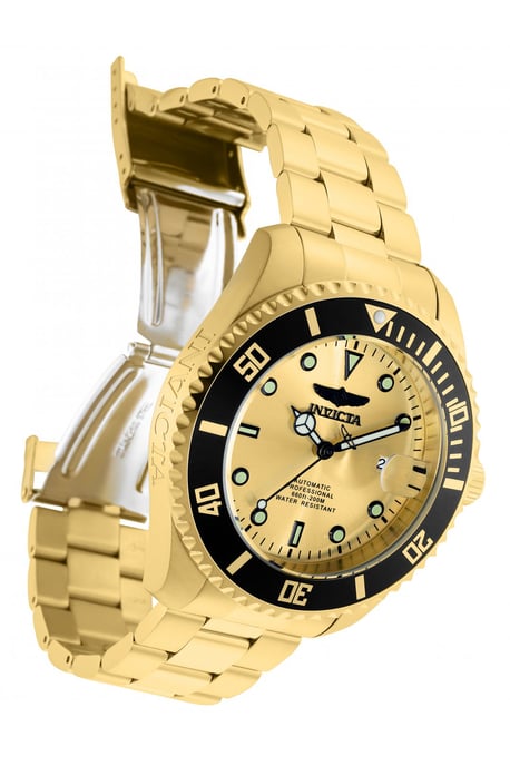 Invicta Pro Diver 35723 Herrenuhr - Automatikwerk - Edelstahl mit goldenem Zifferblatt - 47 mm - Image 2