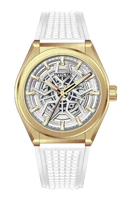 Invicta Speedway 70055 Herrenuhr, Quarzwerk, Metallgehäuse, silbernes Zifferblatt, 46 mm - Gold - Image 2