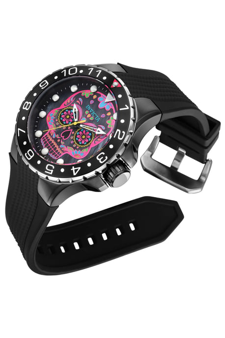 Invicta Aviator 36854 Herrenuhr - Quarzwerk - Edelstahl mit rosa Zifferblatt - 50 mm - Image 2