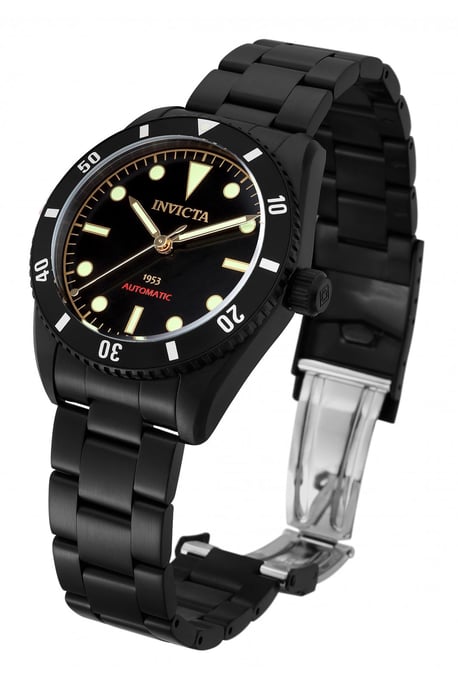 Invicta VINTAGE Pro Diver 34337 Herrenuhr - Automatikwerk - Edelstahl mit schwarzem Zifferblatt - 40 mm - Image 2