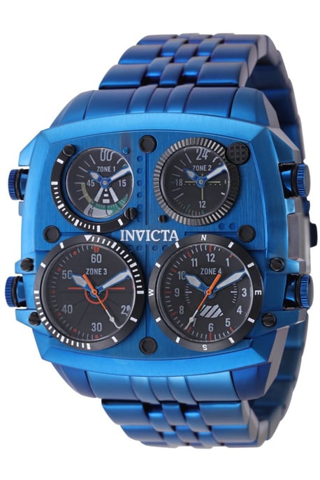 Invicta Aviator - Zulu Time 50655 Herrenuhr - Quarzwerk - Edelstahl mit schwarzem Zifferblatt - 50 mm - Image 1