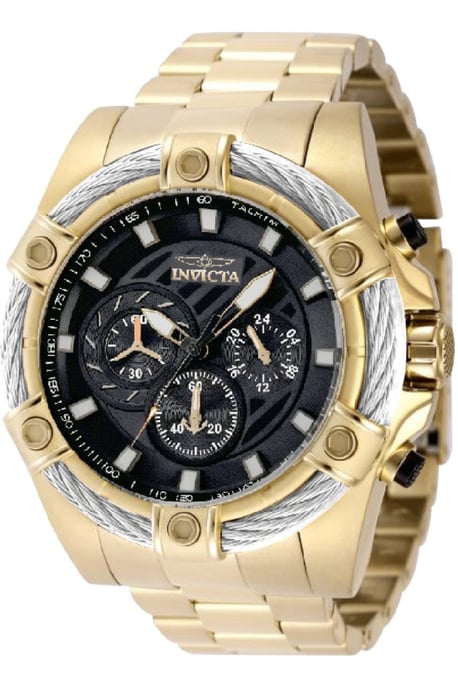 Invicta Bolt 69799 Herrenuhr - Quarzwerk - Stahl mit schwarzem Zifferblatt - 52 mm - Image 1