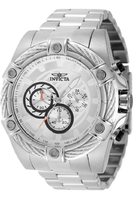 Invicta Bolt 69797 Herrenuhr - Quarzwerk - Stahl mit silbernem Zifferblatt - 52 mm - Image 1