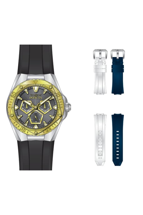 Invicta Speedway 51130 Herrenuhr - Quarzwerk - Edelstahl mit grauem Zifferblatt - 45 mm - Mit zusätzlichen Armbändern - Image 2