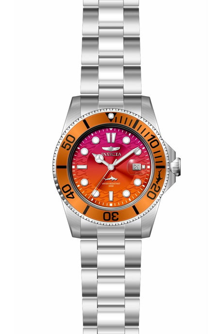 Invicta Pro Diver 50898 Herrenuhr - Quarzwerk - Edelstahl mit orangefarbenem Zifferblatt - 42 mm - Image 2