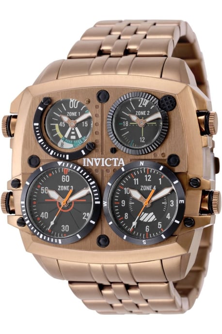 Invicta Aviator - Zulu Time 50659 Herrenuhr - Quarzwerk - Edelstahl mit schwarzem Zifferblatt - 50 mm - Image 1