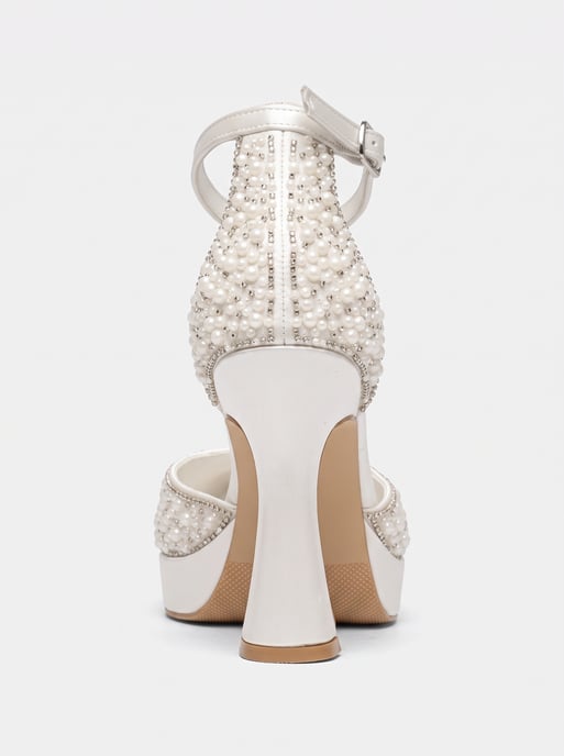 Khloe Glitzer Braut Plateau High Heels - Image 3