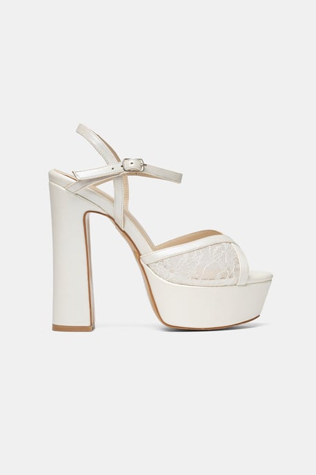Naomi Spitze Braut Plateau High Heels - Image 2