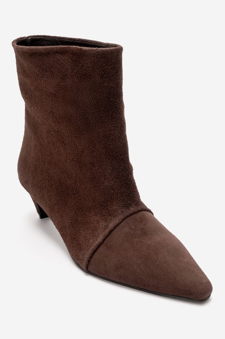 Amara Leder Kitten-Heel Stiefelette - Image 1