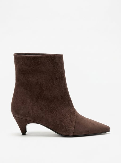 Amara Leder Kitten-Heel Stiefelette - Image 2