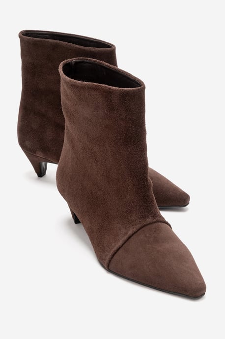 Amara Leder Kitten-Heel Stiefelette - Image 4