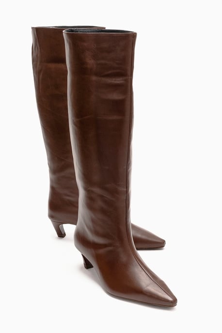 Corvel Leder Kitten-Heel Kniehoher Stiefel - Image 4