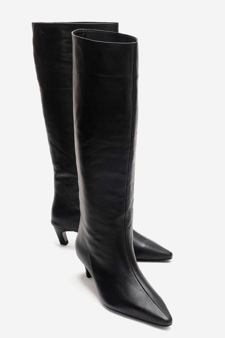 Corvel Leder Kitten-Heel Kniehoher Stiefel - Image 4