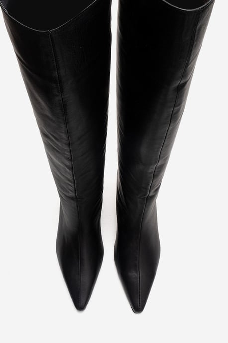 Corvel Leder Kitten-Heel Kniehoher Stiefel - Image 5