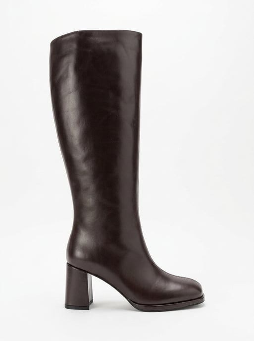 Javen Leder Blockabsatz Stiefel - Image 2