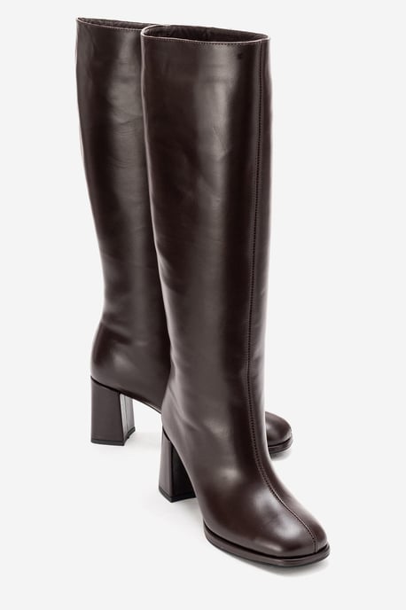 Javen Leder Blockabsatz Stiefel - Image 4