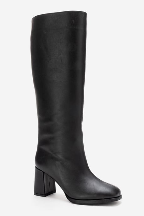 Javen Leder Blockabsatz Stiefel - Image 1