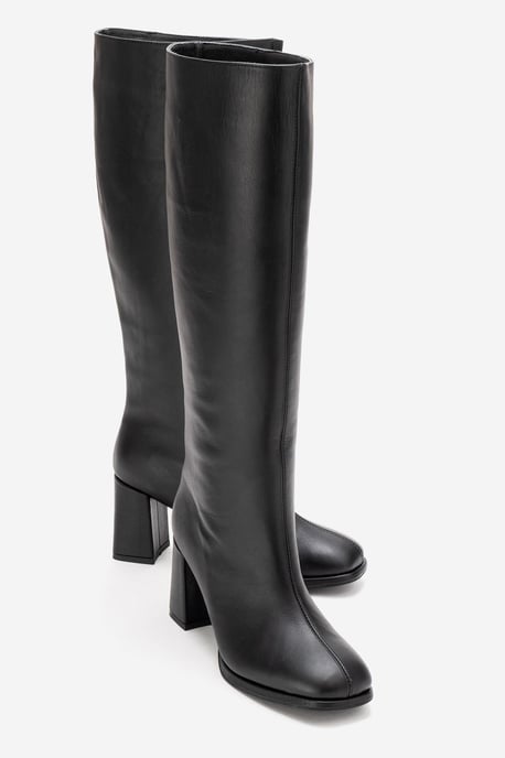 Javen Leder Blockabsatz Stiefel - Image 4