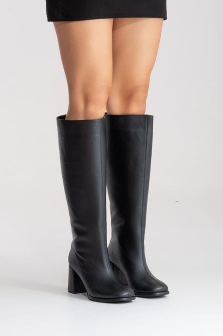 Javen Leder Blockabsatz Stiefel - Image 5