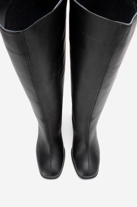 Javen Leder Blockabsatz Stiefel - Image 6