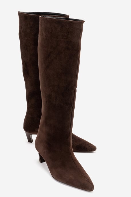 Corvel Leder Kitten-Heel Kniehoher Stiefel - Image 4