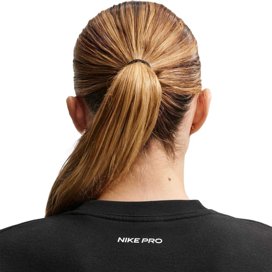 Nike - "Pro" Kurzes Sweatshirt für Damen, Dri-FIT, Fleece (Schwarz/Metallic) - Image 4