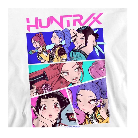 K-Pop Demon Hunters - "Huntrix Neon Comic Anime" Sweatshirt für Herren/Damen Unisex (Weiß) - Image 3