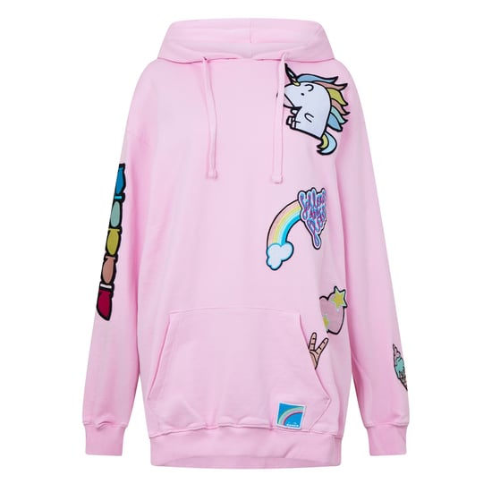 Diadora - Kapuze mit Kordelzug für Mädchen, Über den Kopf (Pink) - Image 1