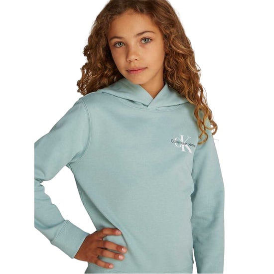Calvin Klein - Hoodie zum Überziehen für Kinder, Baumwolle (Grün) - Image 4