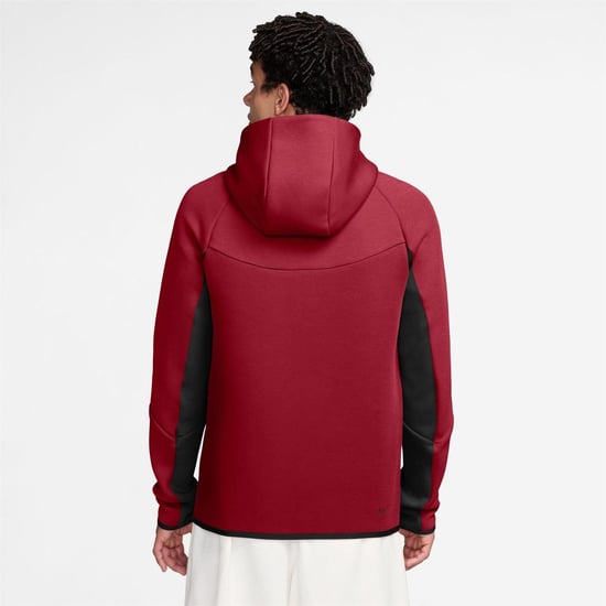 Nike - "Tech" Hoodie mit durchgehendem Reißverschluss für Herren (Rot/Schwarz) - Image 2