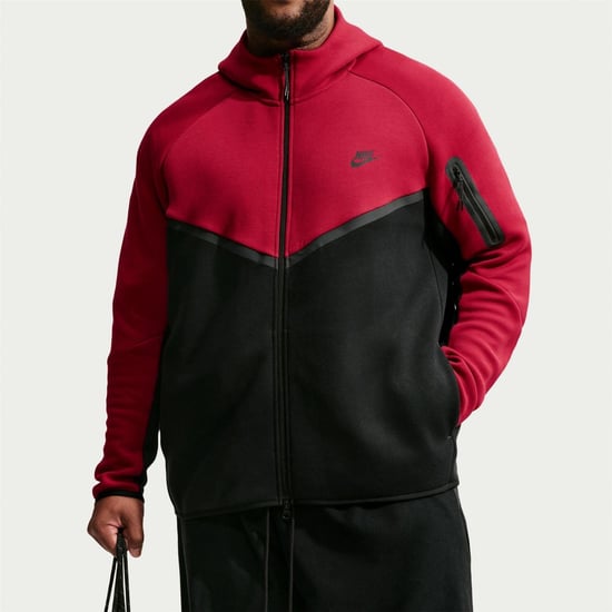 Nike - "Tech" Hoodie mit durchgehendem Reißverschluss für Herren (Rot/Schwarz) - Image 4